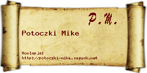 Potoczki Mike névjegykártya